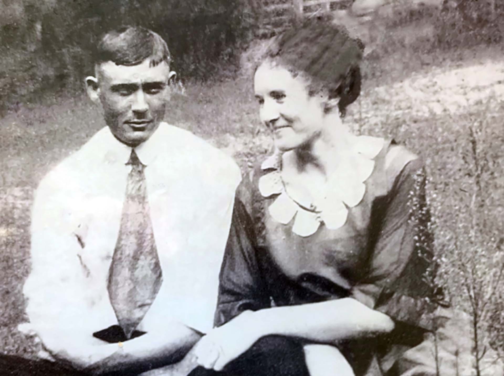 Boss and Mary Lou in their dating years. The couple are obviously in love. Circa 1915.